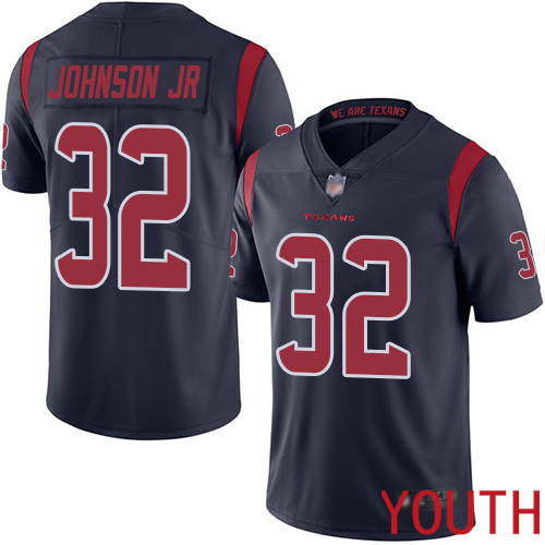 Houston Texans Limited Navy Blue Youth Lonnie Johnson Jersey NFL Football #32 Rush Vapor Untouchable